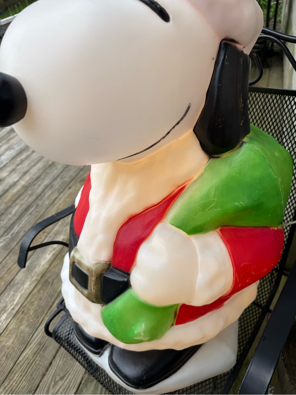 Vintage Snoopy Light Up Blow Mold Christmas Decoration Santa Claus 32” - Picture 16 of 16
